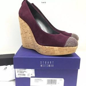 Stuart Weitzman Corkswoon Suede  Wedge Size 6.5